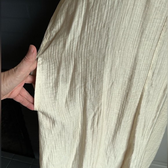 NWT OAK+FORT  TEXTURED V-NECK LONG DRESS - Picture 6 of 9